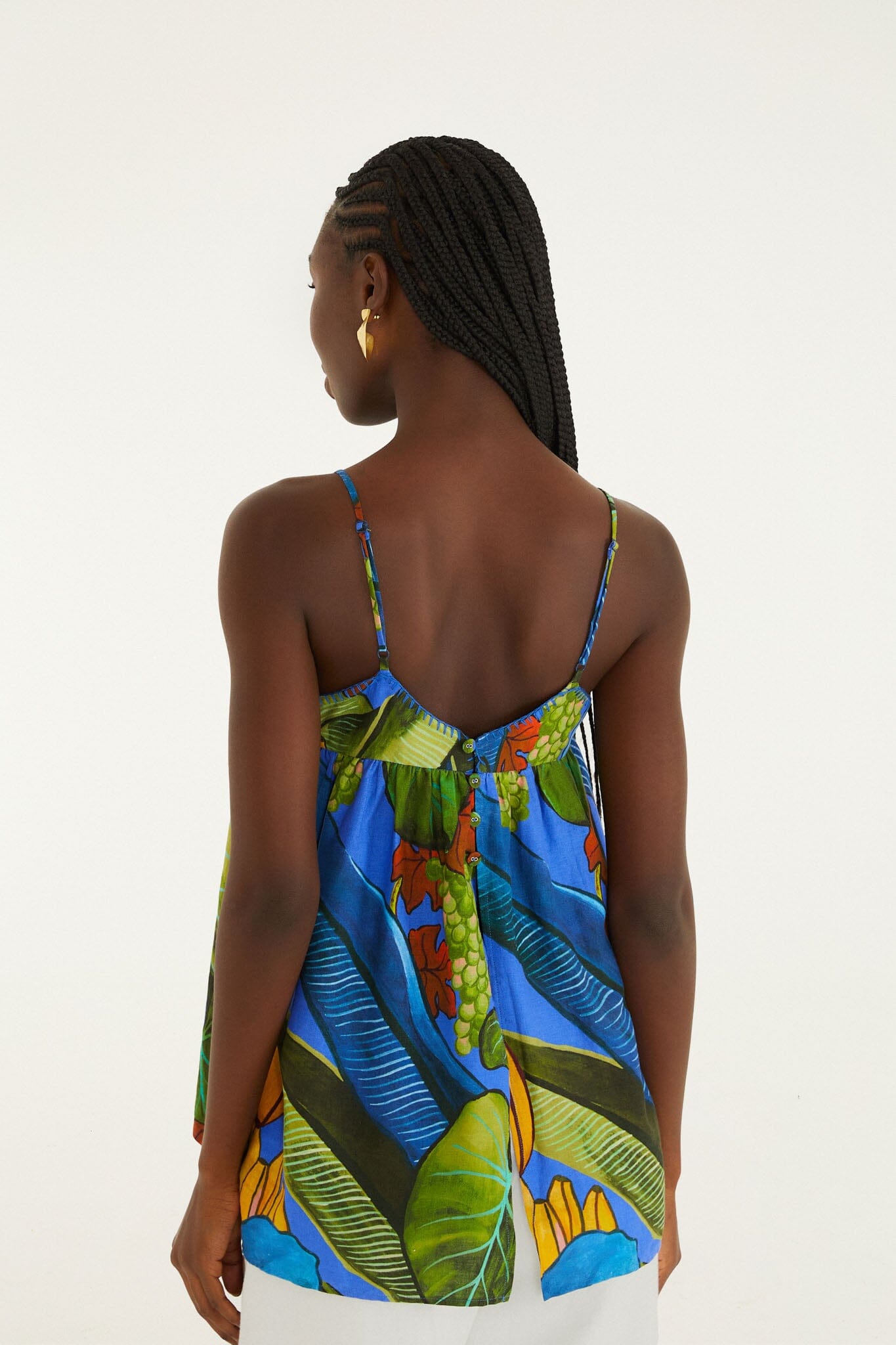FARM Rio Shop Blue Banana Grapes Lenzing Ecovero Euroflax Blouse