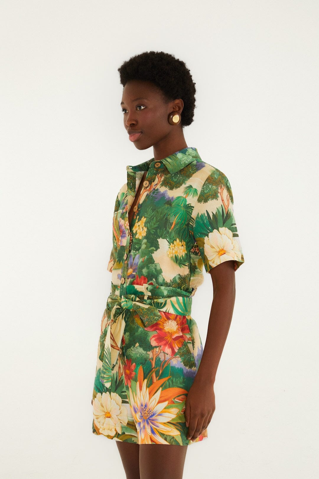 FARM Rio Shop Multicolor Oriental Garden Lenzing Ecovero Euroflax Romper
