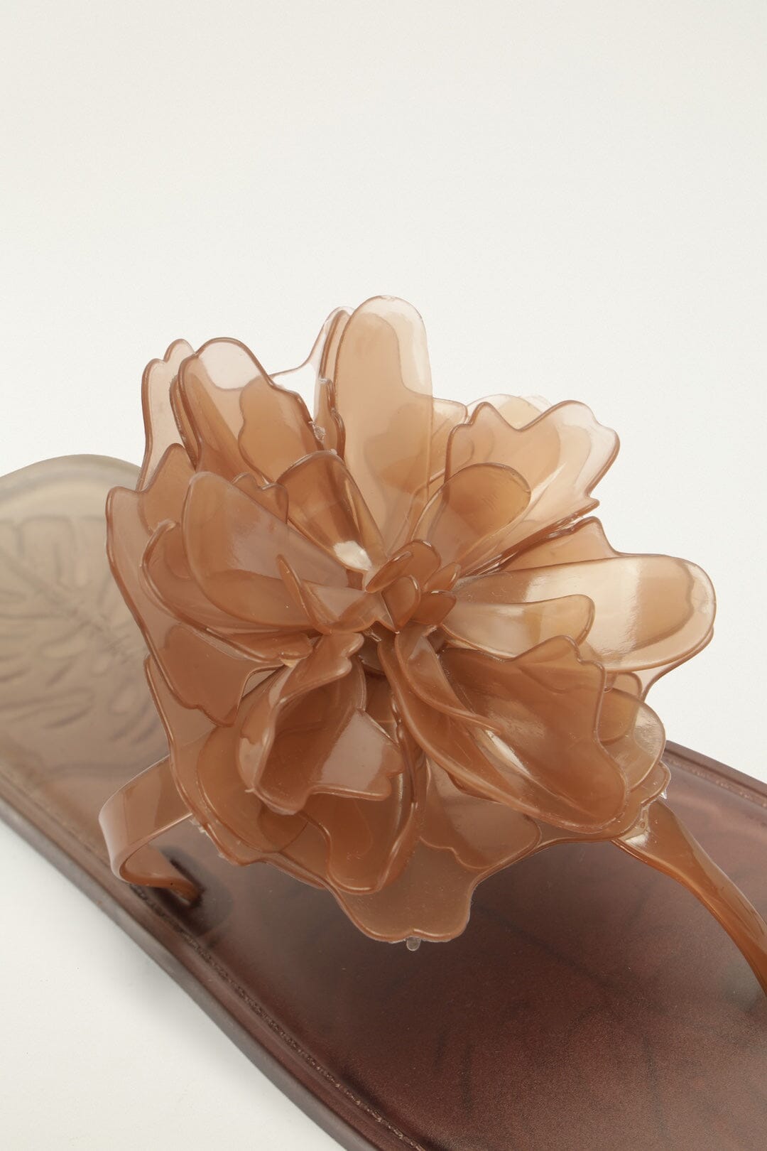 FARM Rio Shop Caramel Jelly Flower Flat Sandal