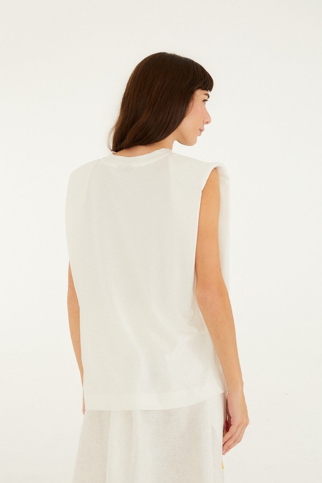 FARM Rio Shop Off-White Birds On Branch Embroidered Organic Cotton T-Shirt