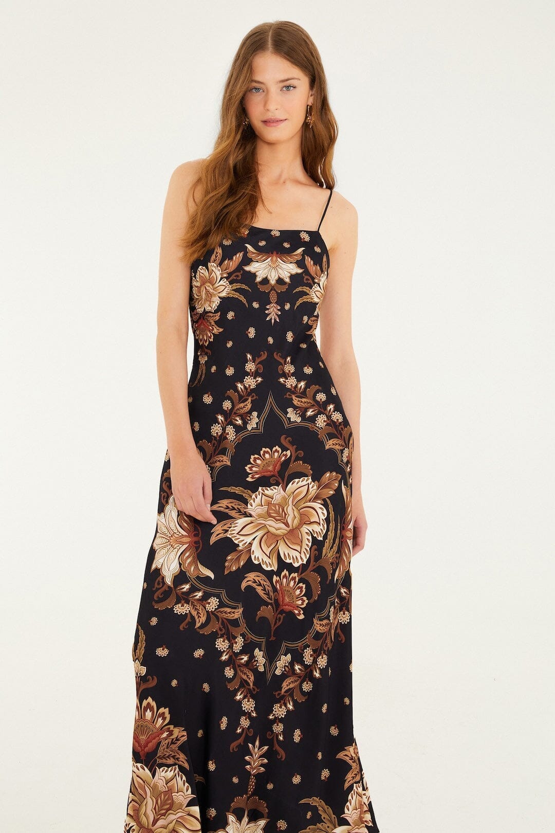 FARM Rio Sale Dresses Black Majestic Garden Lenzing™ Ecovero™ Viscose Slip Maxi Dress