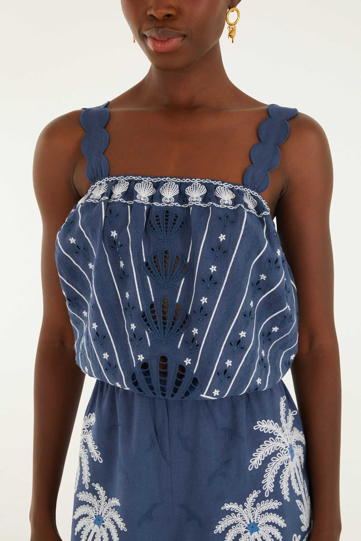 FARM Rio Shop Romper With Embroidery