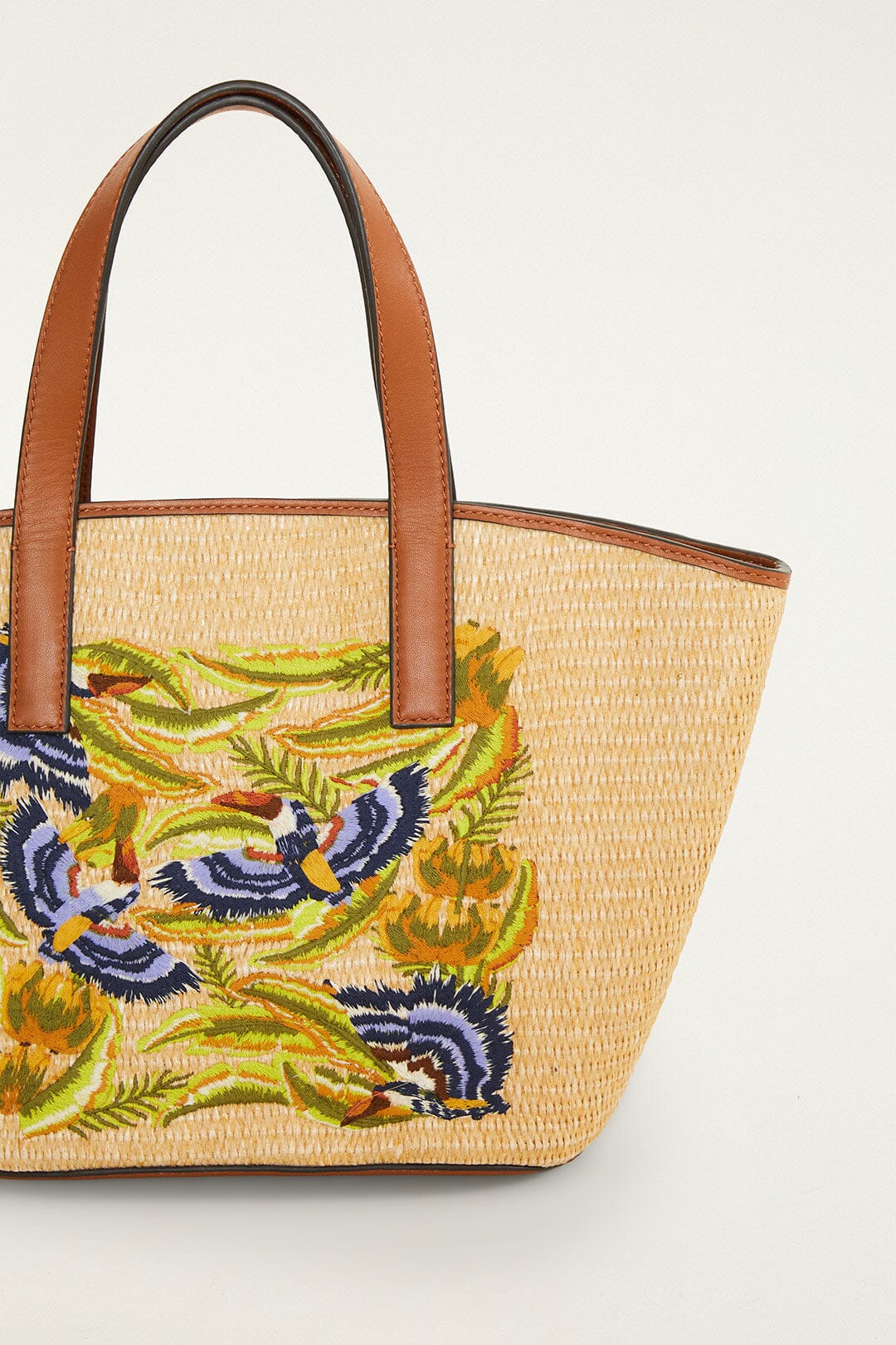 FARM Rio Shop Raffia Basket Tote Bag Small