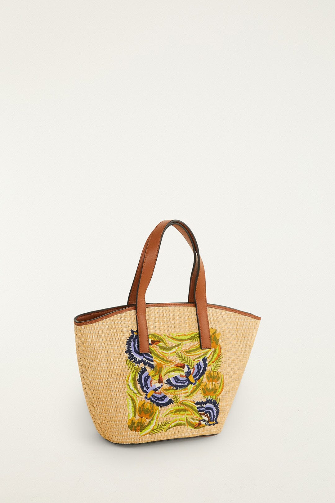FARM Rio Shop Raffia Basket Tote Bag Small