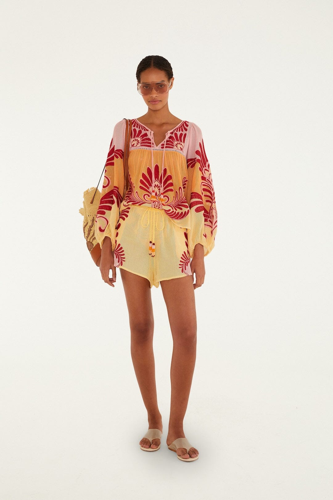 FARM Rio Shop Soft Yellow Arabesc Blouse