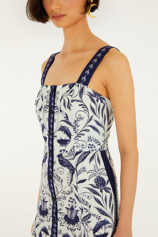 FARM Rio Shop Off-White Nina Euroflax Premium Linen Mini Dress