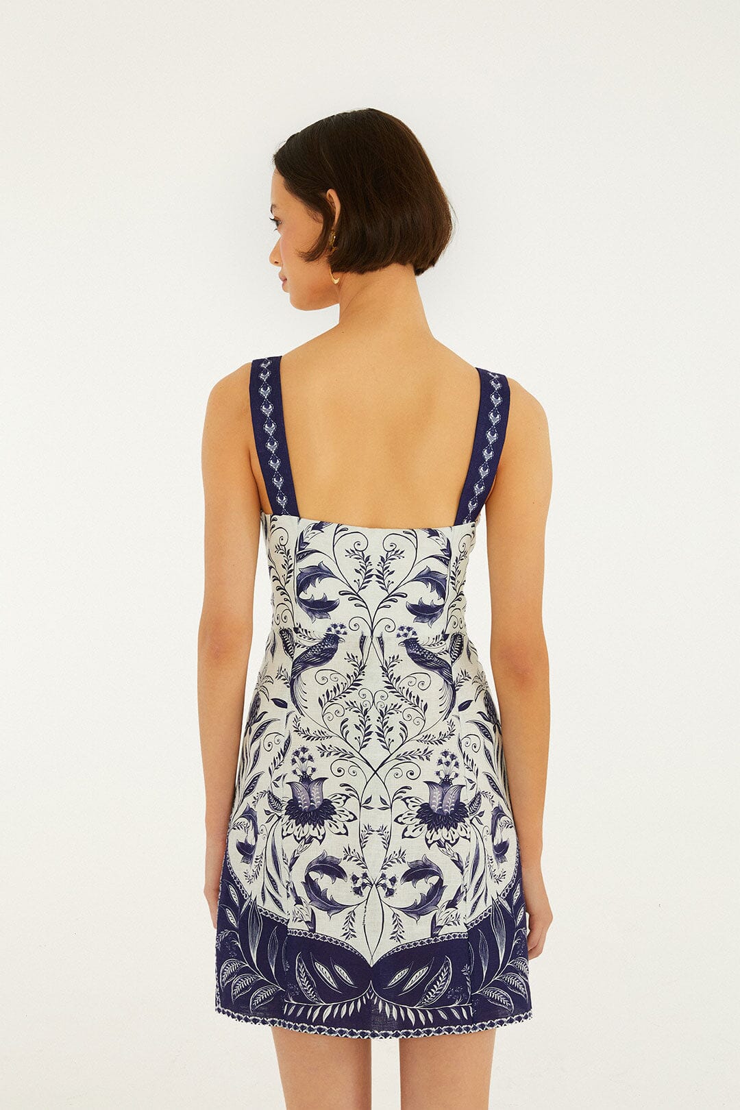FARM Rio Shop Off-White Nina Euroflax Premium Linen Mini Dress