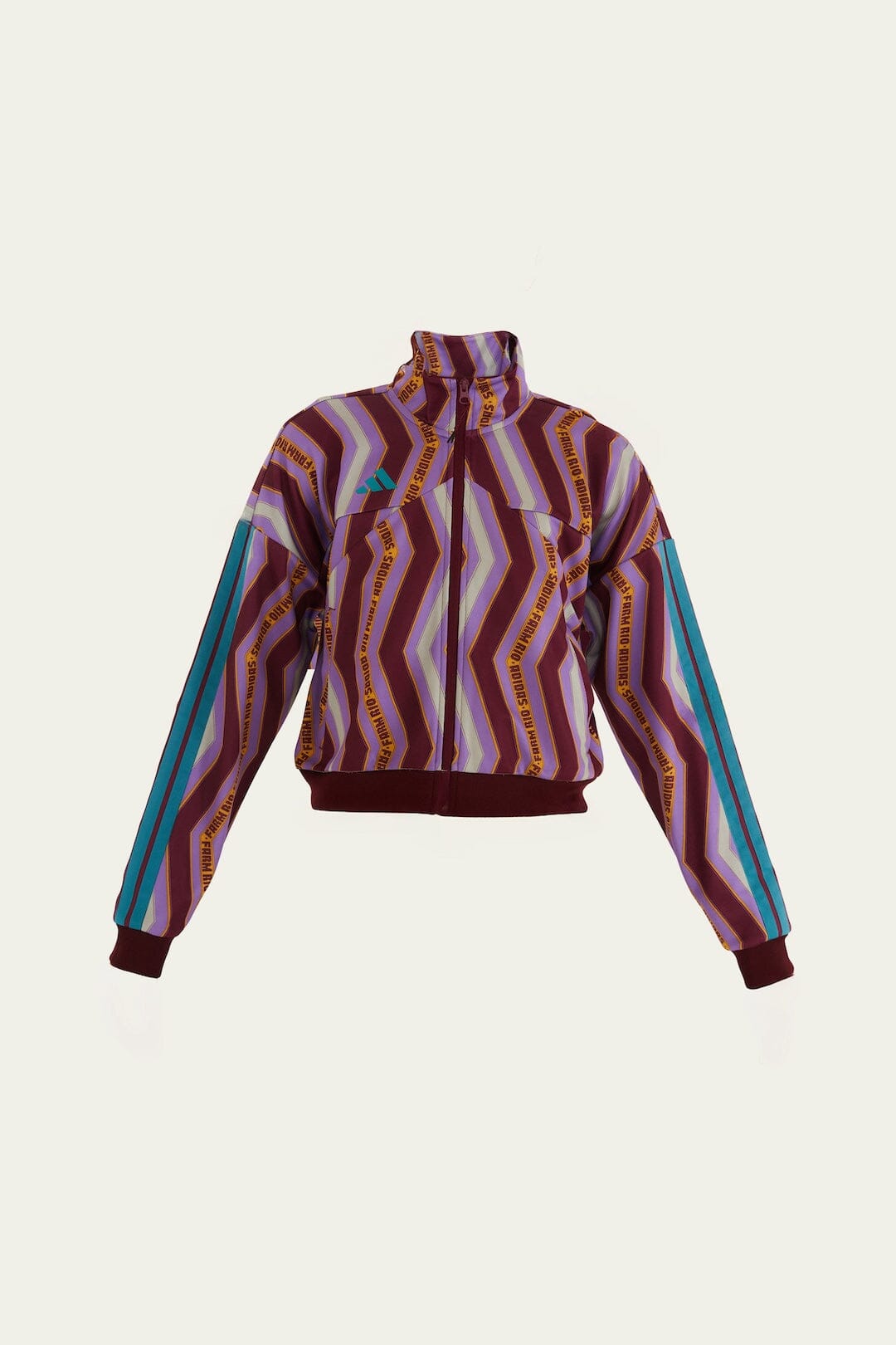 FARM Rio Shop Zig Zag Stripes Lilac Adidas Tiro Jacket