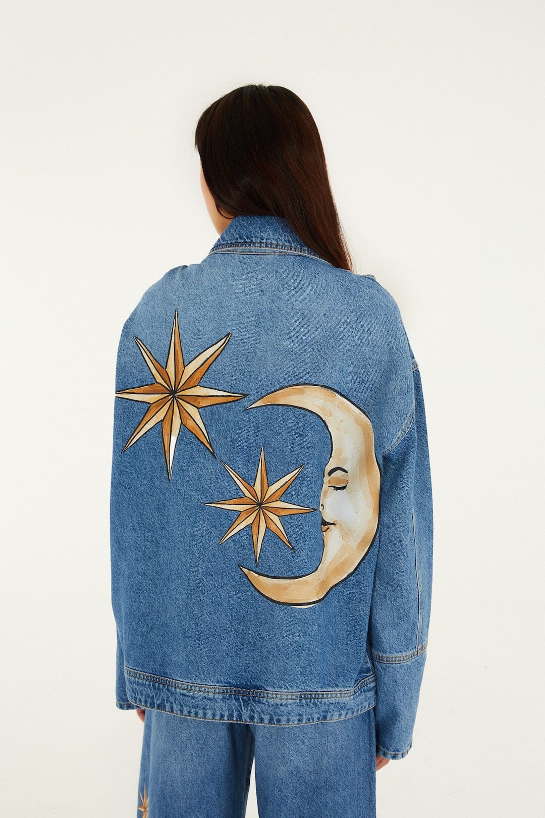 FARM Rio Shop Denim Mystical Sun Printed Jacket