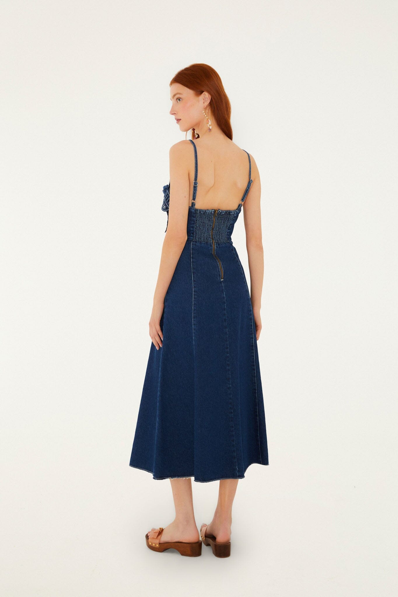 FARM Rio Shop Denim Flower Dress