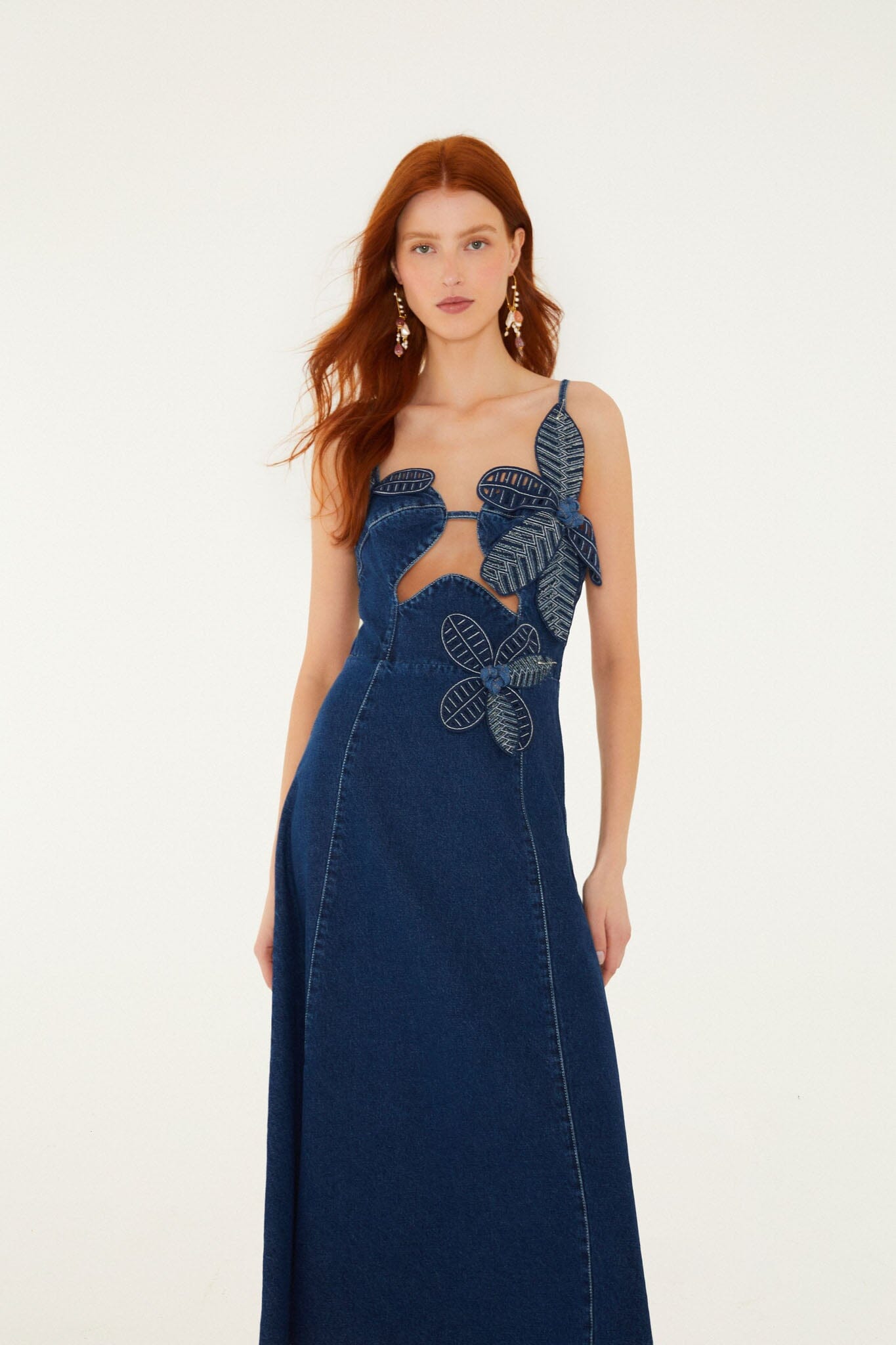 FARM Rio Shop Denim Flower Dress