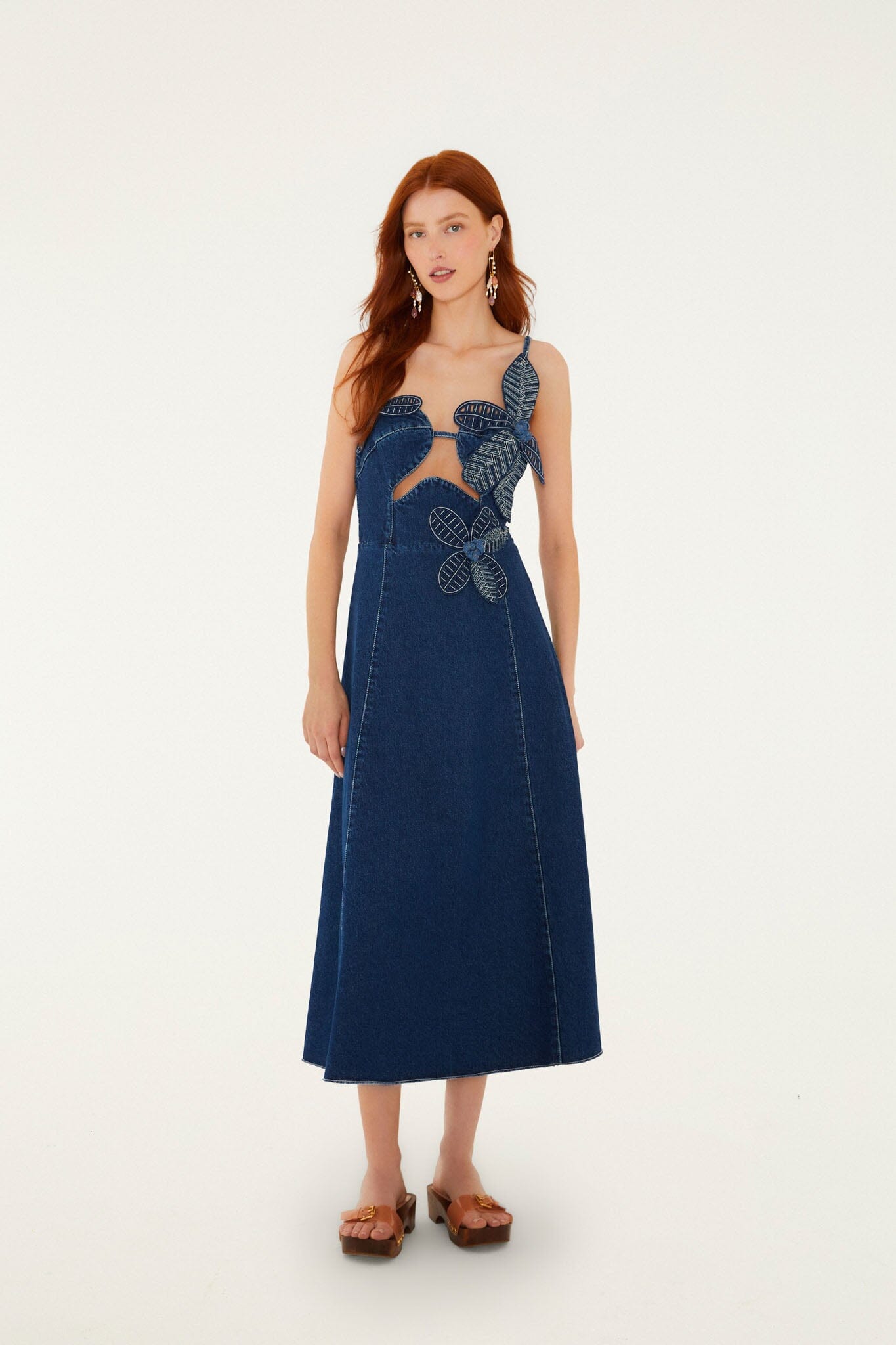 FARM Rio Shop Denim Flower Dress