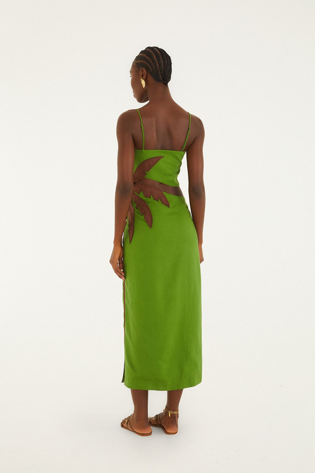 FARM Rio Shop Green Palm Tree Maxi Dress