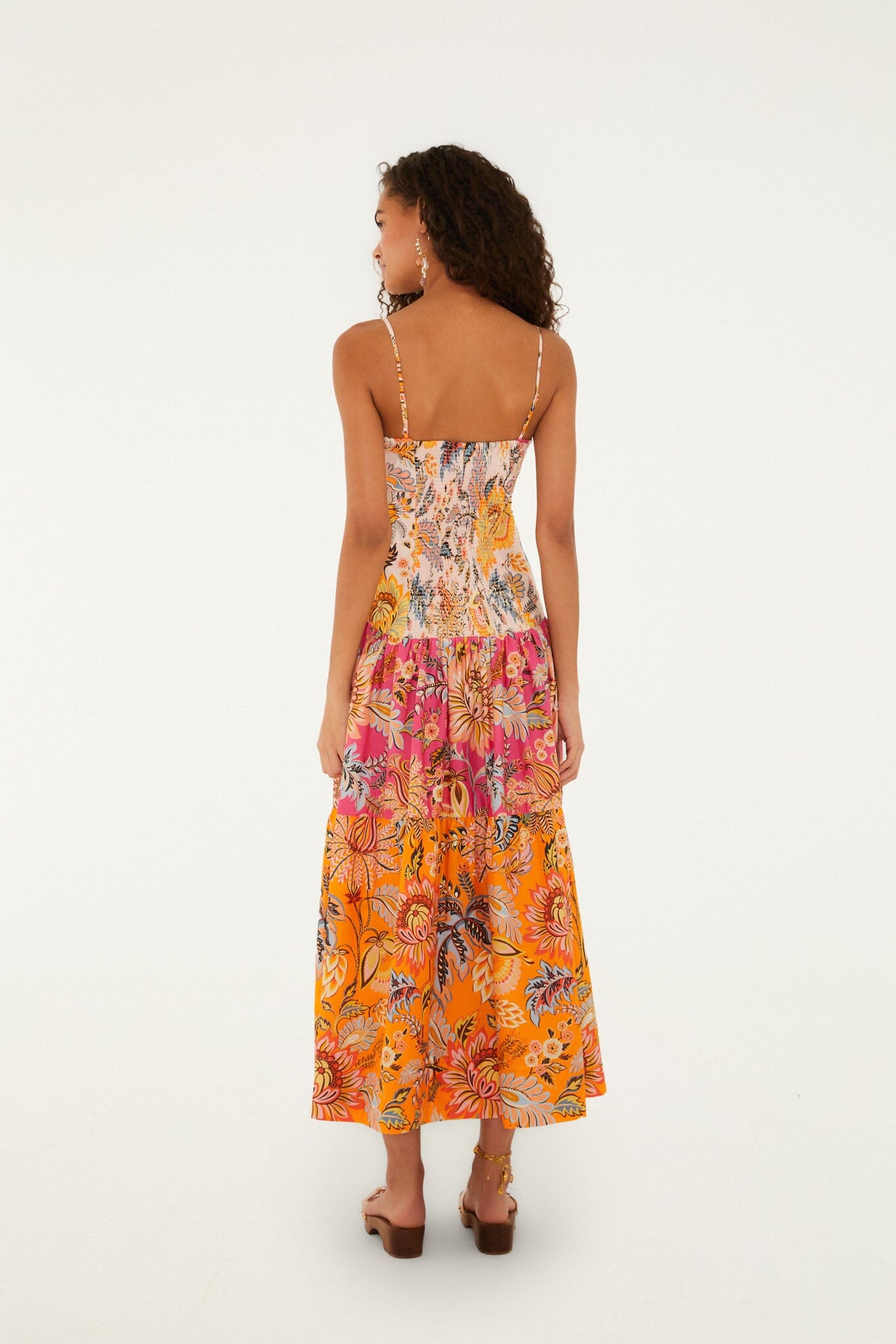 FARM Rio Shop Multicolor Ligia Floral Mix Organic Cotton Maxi Dress