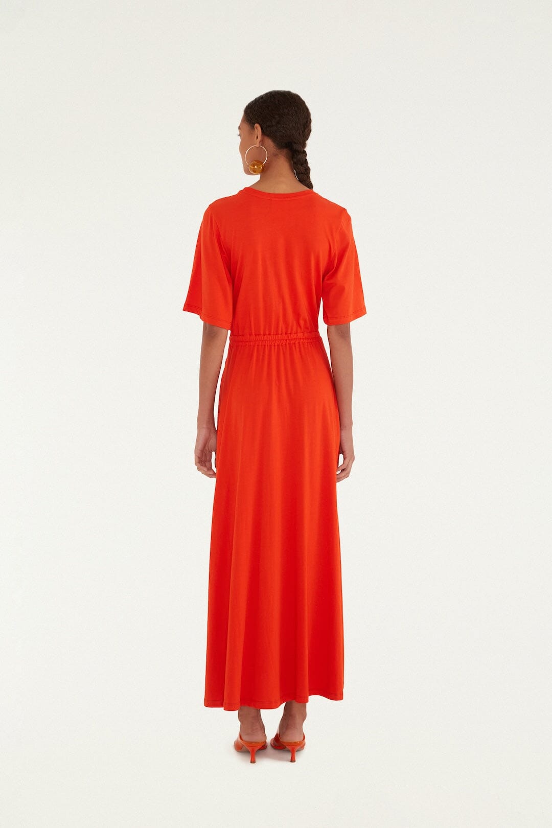 FARM Rio Shop Red Artsy Flora Cut-Out Organic Cotton Maxi Dress