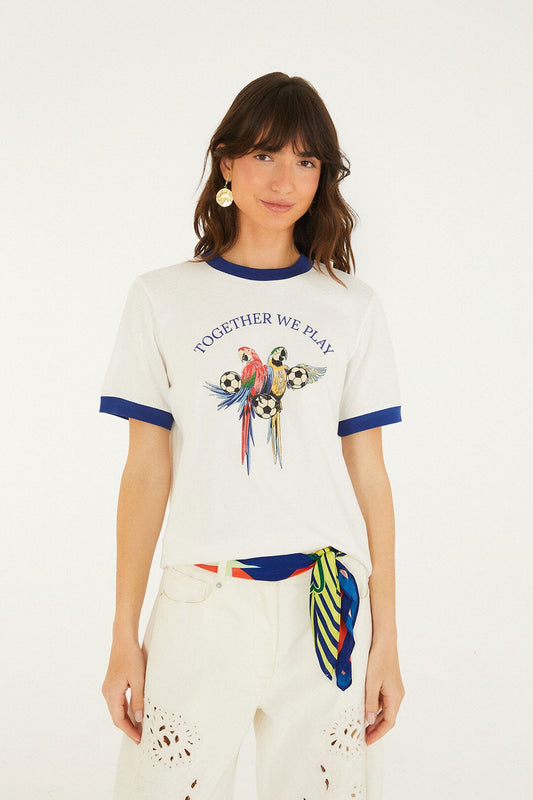 FARM Rio Shop Off-White Together We Play Short Sleeve T-Shirt