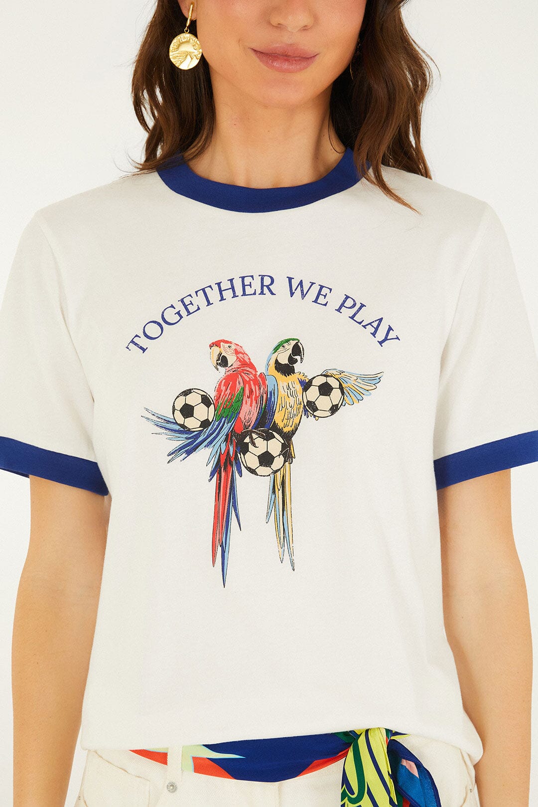 FARM Rio Shop Off-White Together We Play Short Sleeve T-Shirt