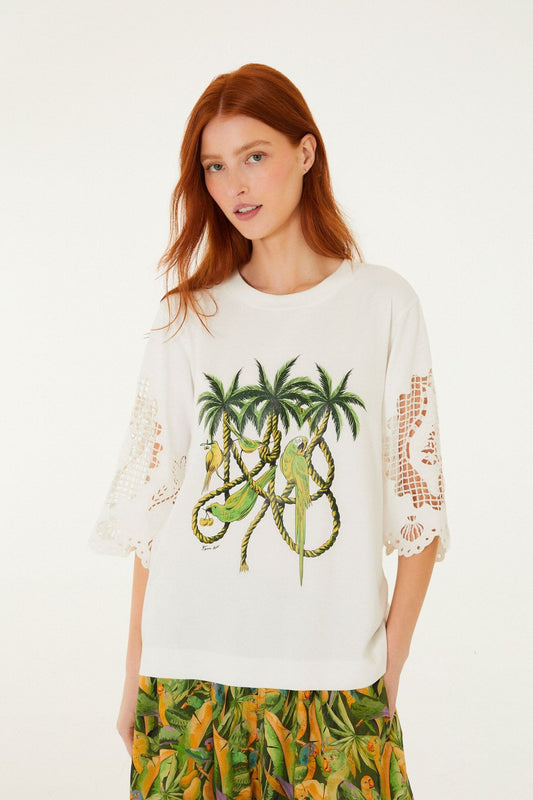 FARM Rio Shop Ropes And Birds Richelieu Blouse