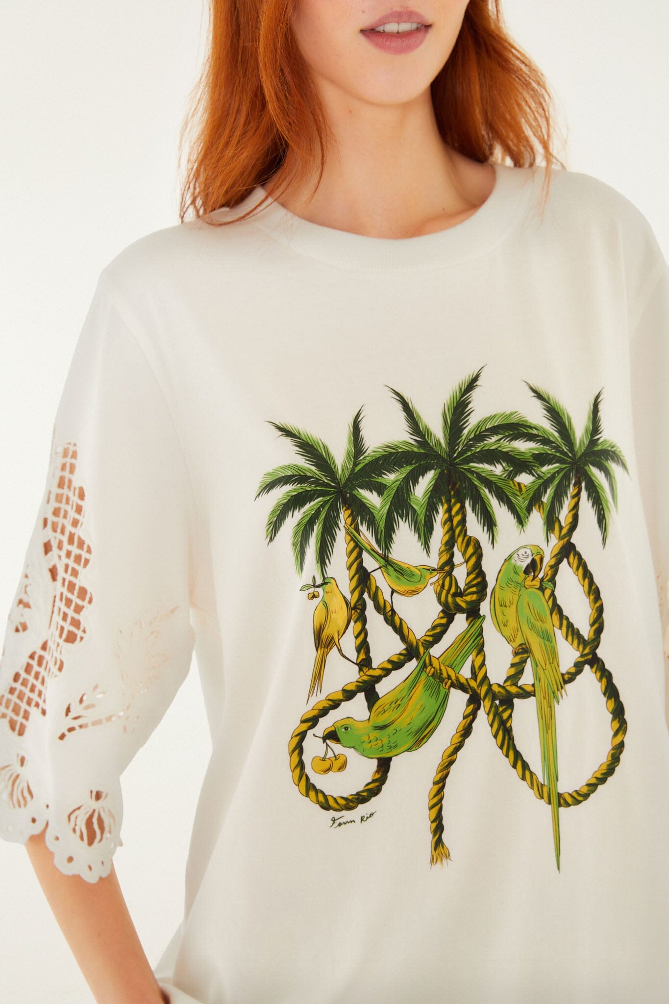 FARM Rio Shop Ropes And Birds Richelieu Blouse