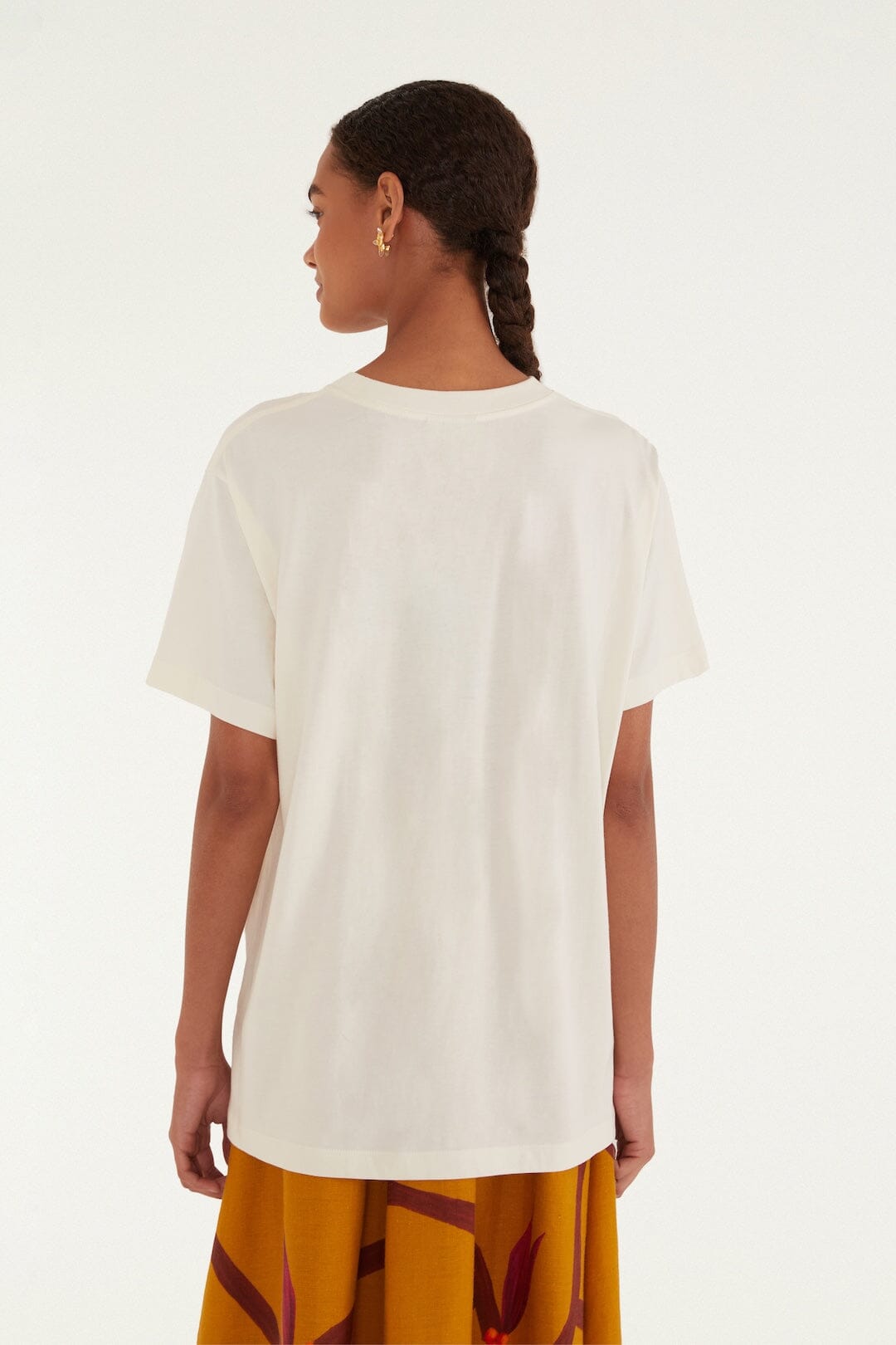 FARM Rio Shop Off-White Abya Yala Organic Cotton T-Shirt