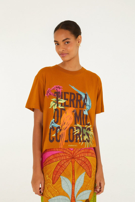 FARM Rio Shop Terra De Mil Colores Organic Cotton Relaxed T-Shirt