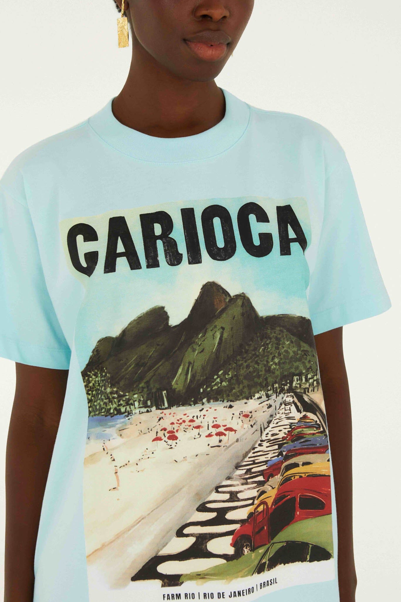 FARM Rio Shop Dois Irmaos Landscape Carioca Organic Cotton Relaxed T-Shirt