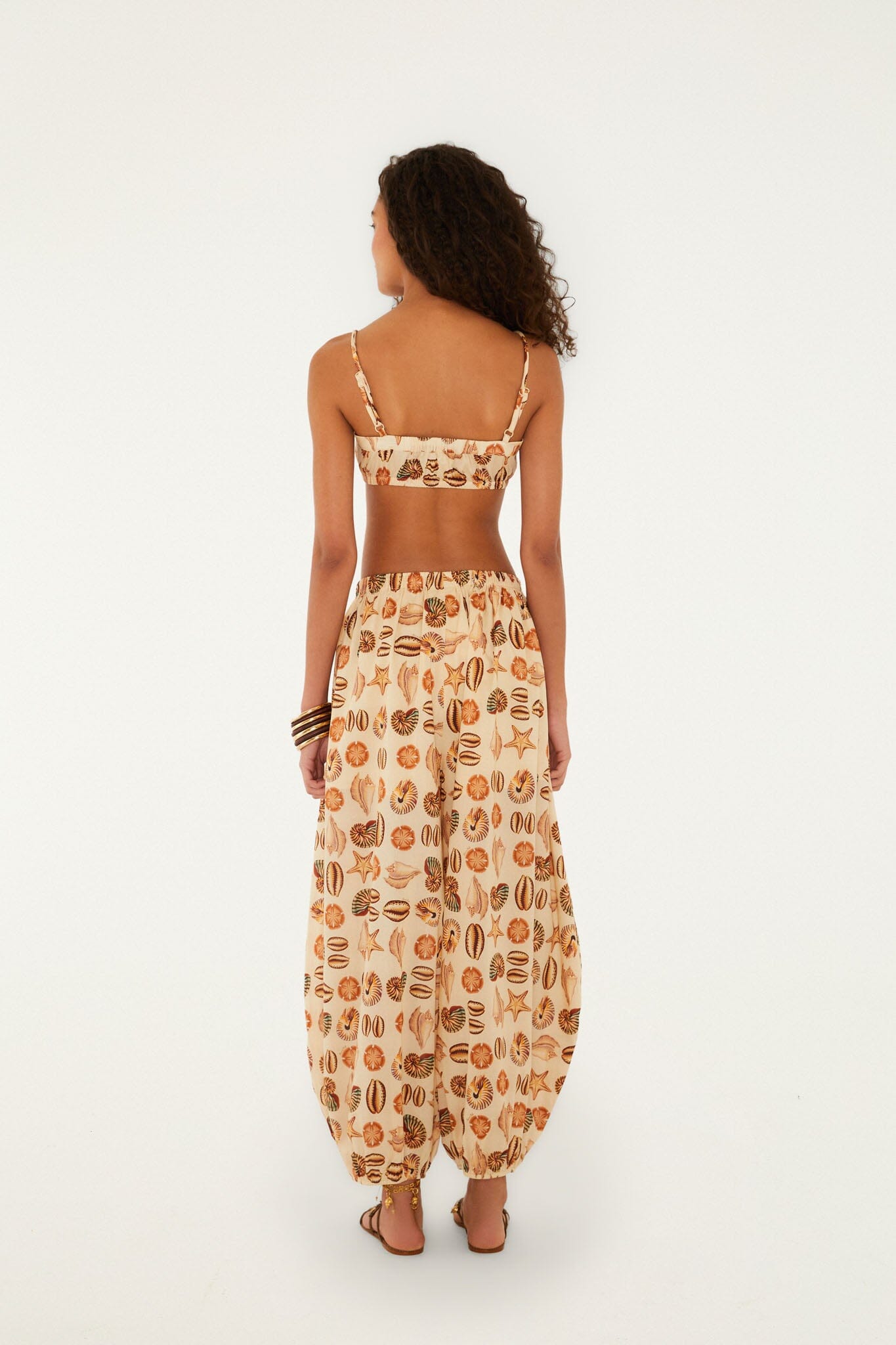 FARM Rio Shop Sand Marine Shells Balloon Pants