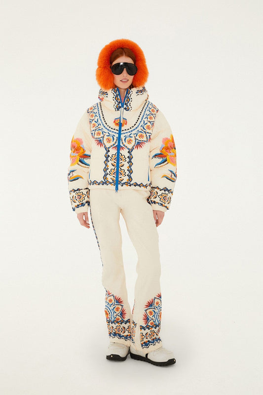 FARM Rio Shop Off-White Lucy Floral Pants