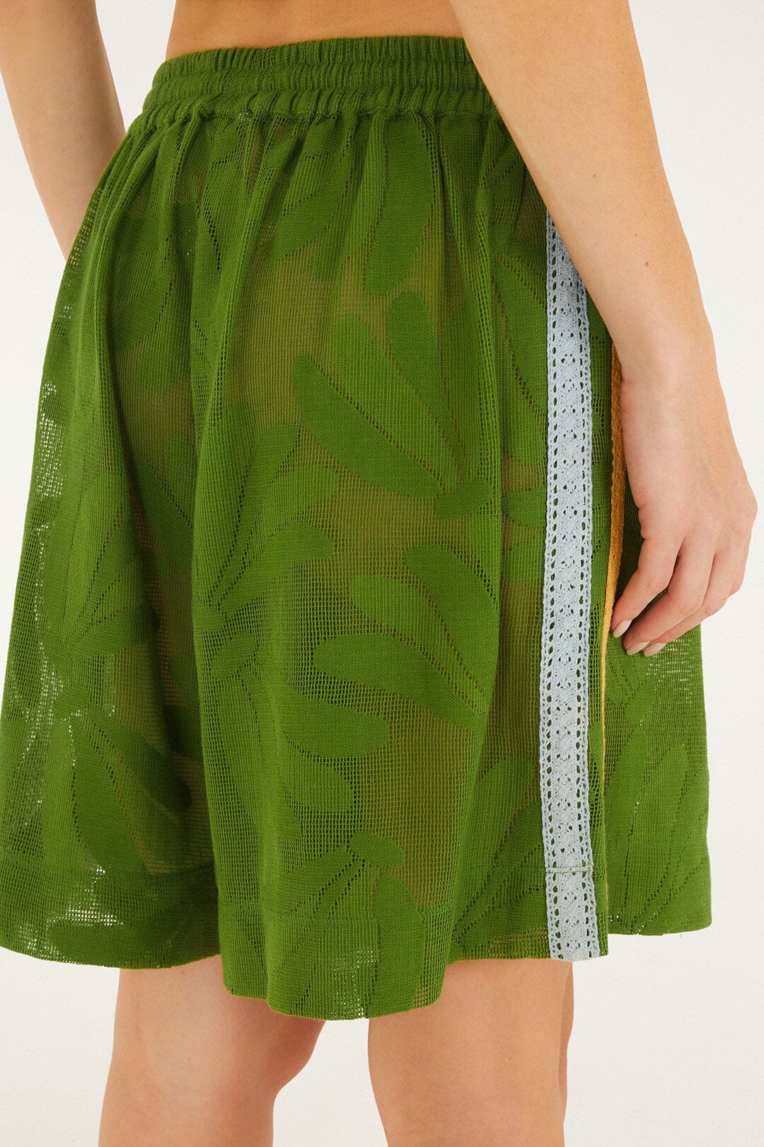 FARM Rio Shop Green Brasil Samba Lace Shorts