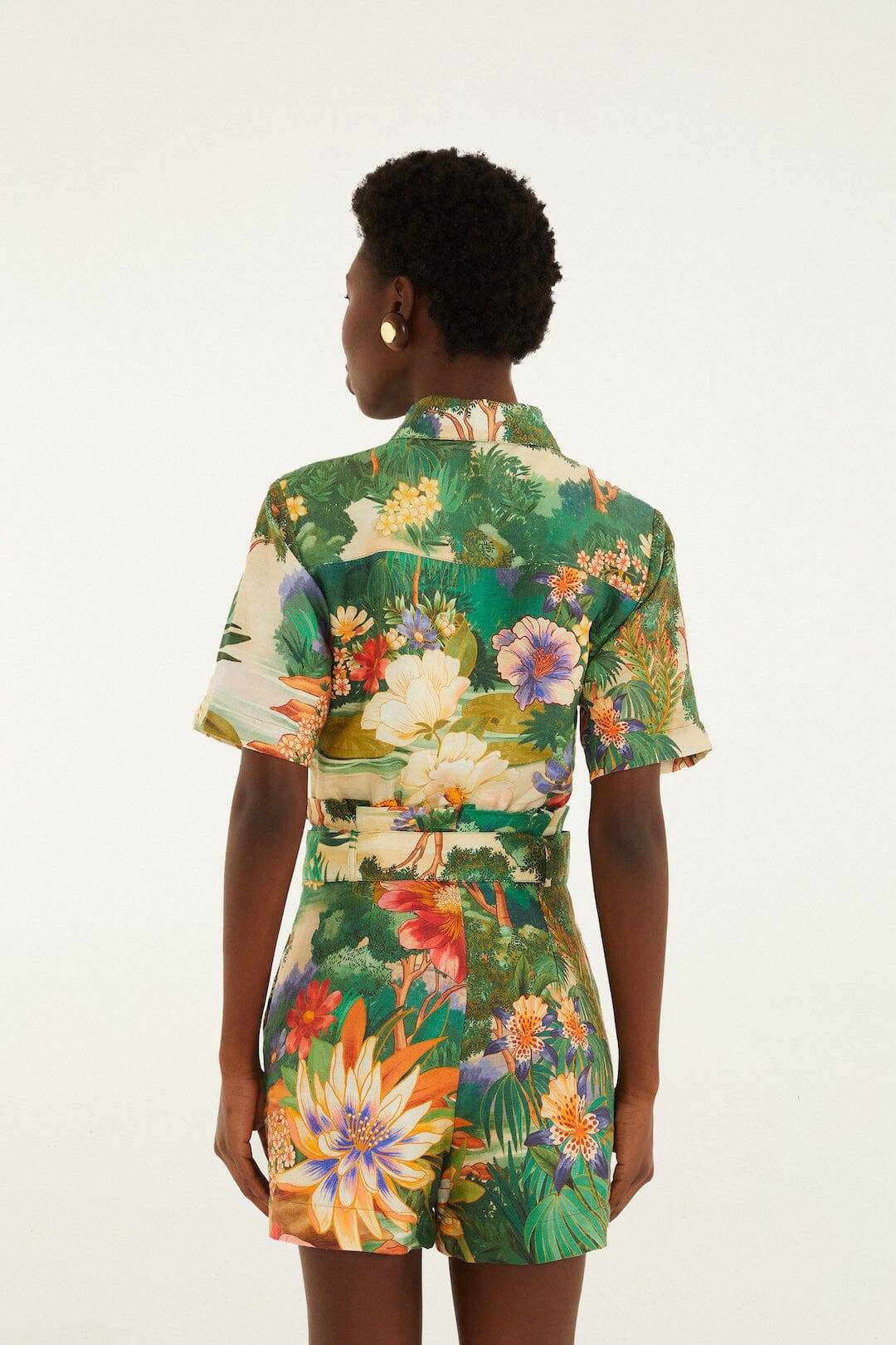 FARM Rio Shop Multicolor Oriental Garden Lenzing Ecovero Euroflax Romper