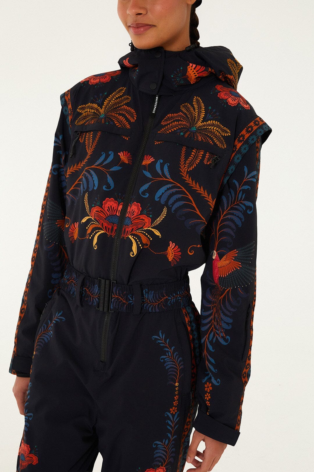 FARM Rio Shop Black Macaw Jumpsuit