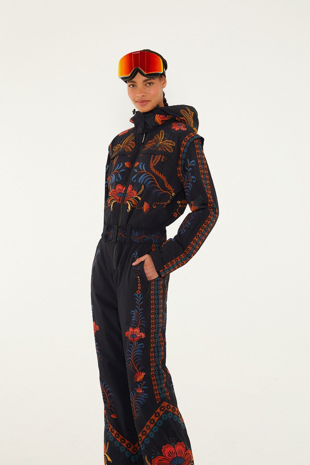 FARM Rio Shop Black Macaw Jumpsuit