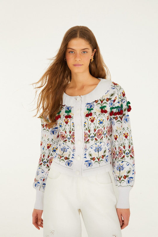 FARM Rio Shop Stitched Garden Ainika Knit Cardigan