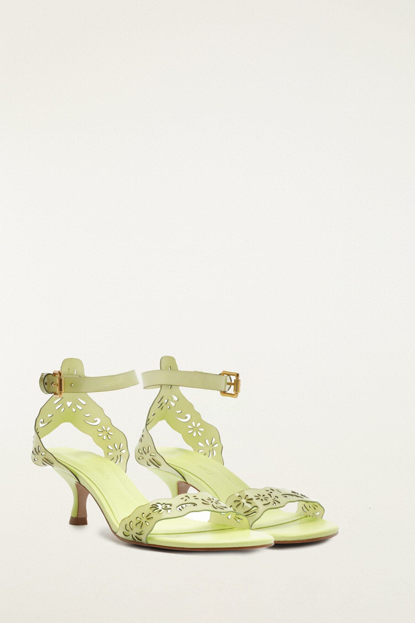 FARM Rio Shop Green Lace Jelly Kitten Heeled Sandal