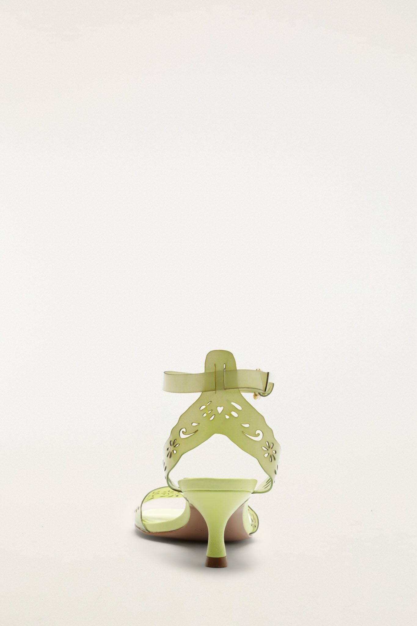 FARM Rio Shop Green Lace Jelly Kitten Heeled Sandal