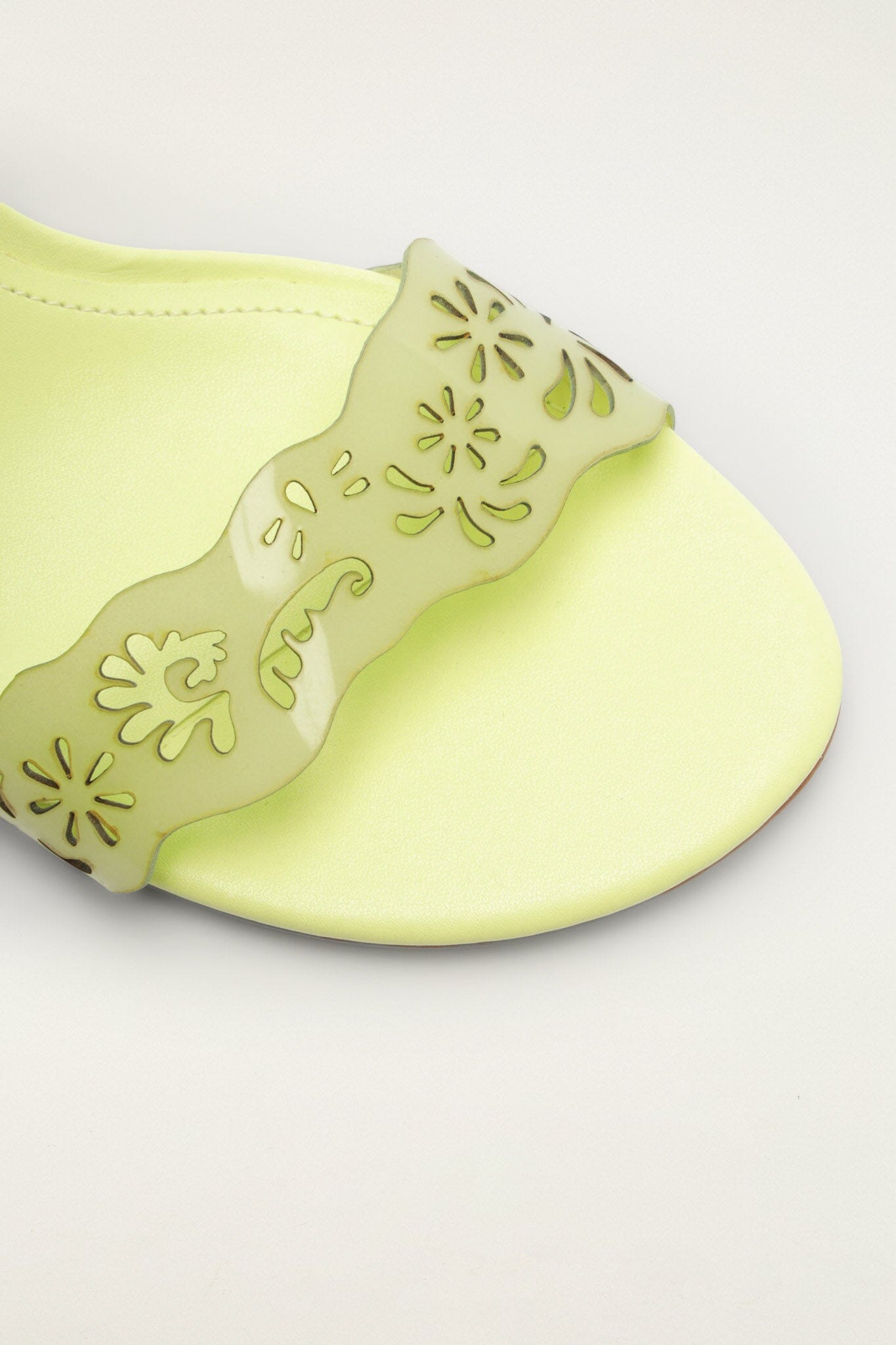 FARM Rio Shop Green Lace Jelly Kitten Heeled Sandal