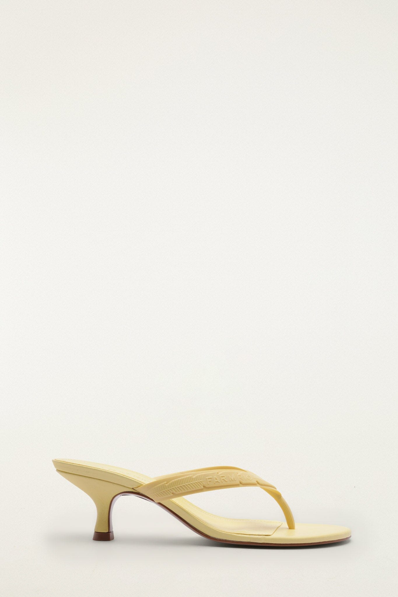 FARM Rio Shop Yellow Rob Kitten Heeled Sandal