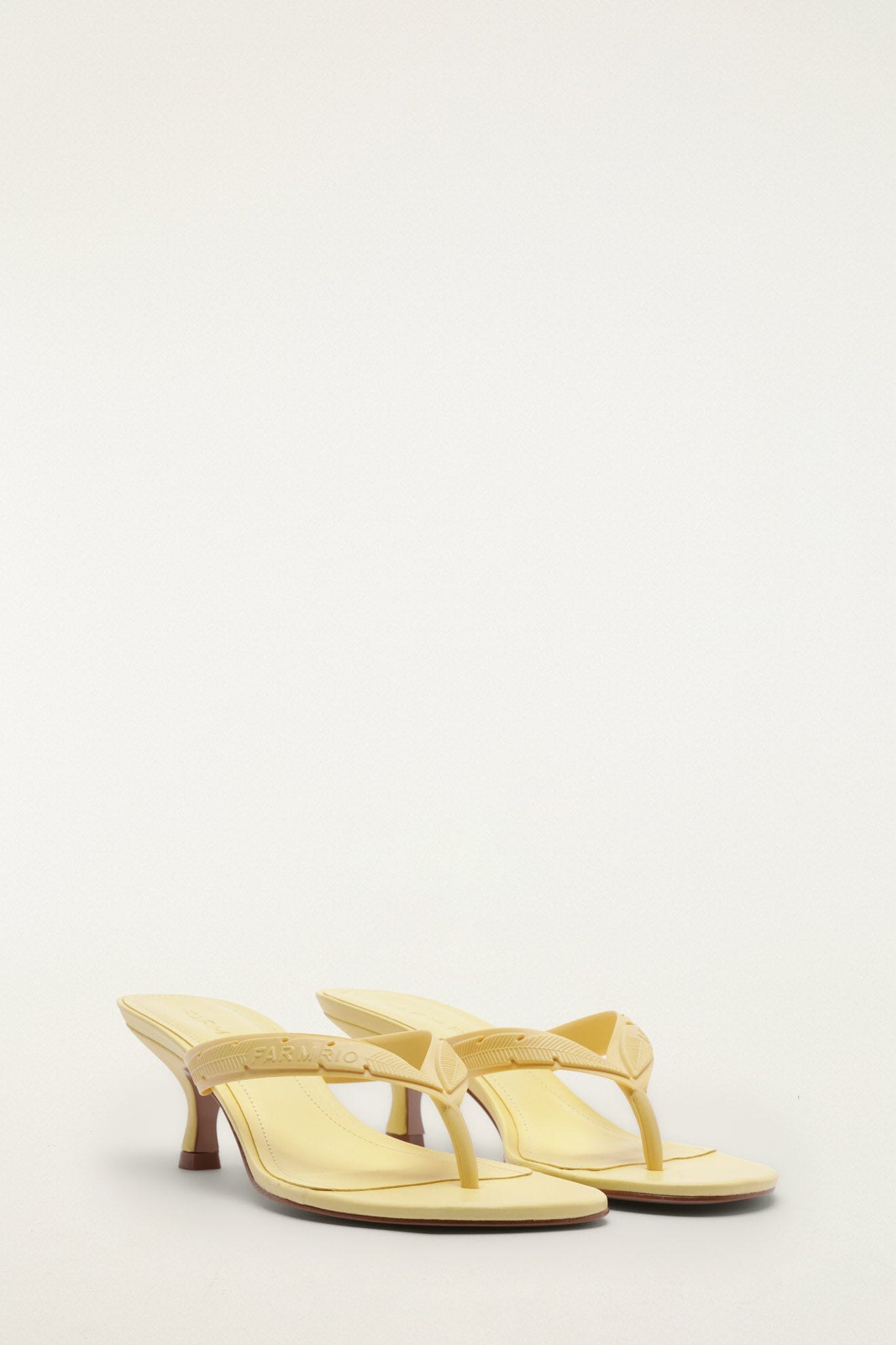 FARM Rio Shop Yellow Rob Kitten Heeled Sandal