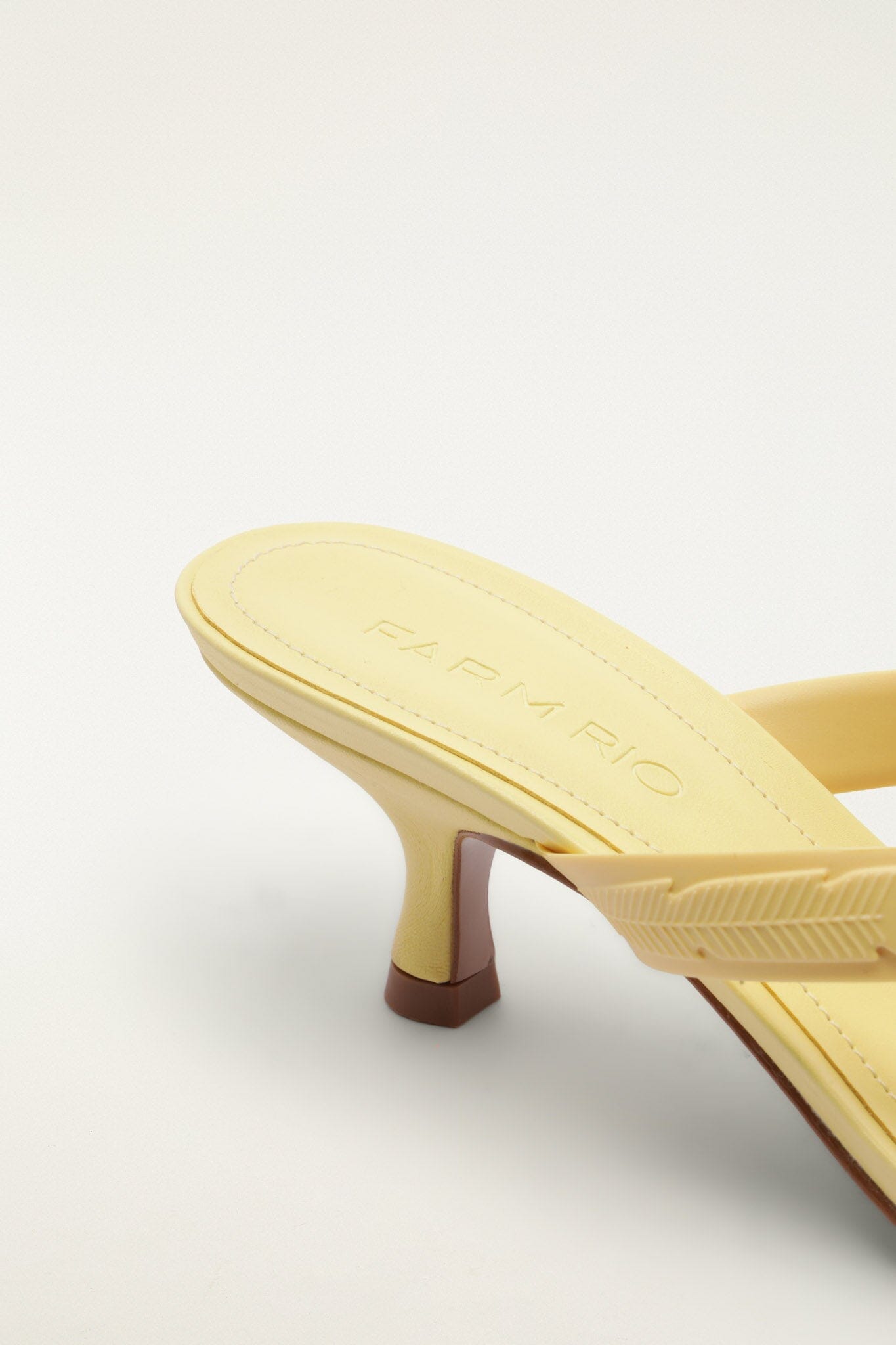 FARM Rio Shop Yellow Rob Kitten Heeled Sandal