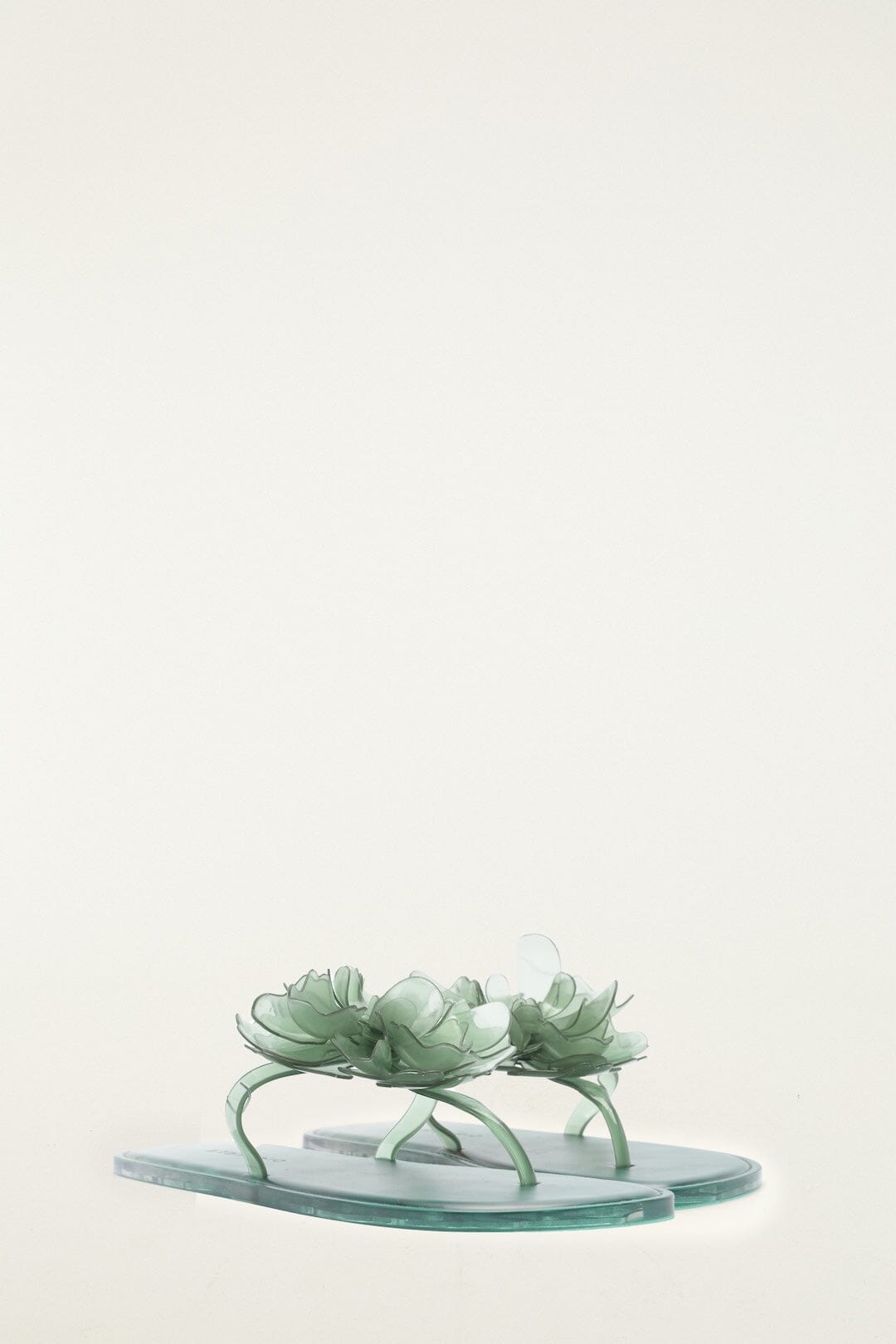 FARM Rio Shop Green Jelly Flower Flat Sandal