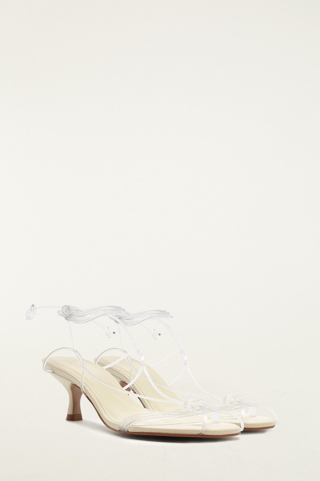 FARM Rio Shop White Spaghetti Jelly Kitten Heeled Sandal