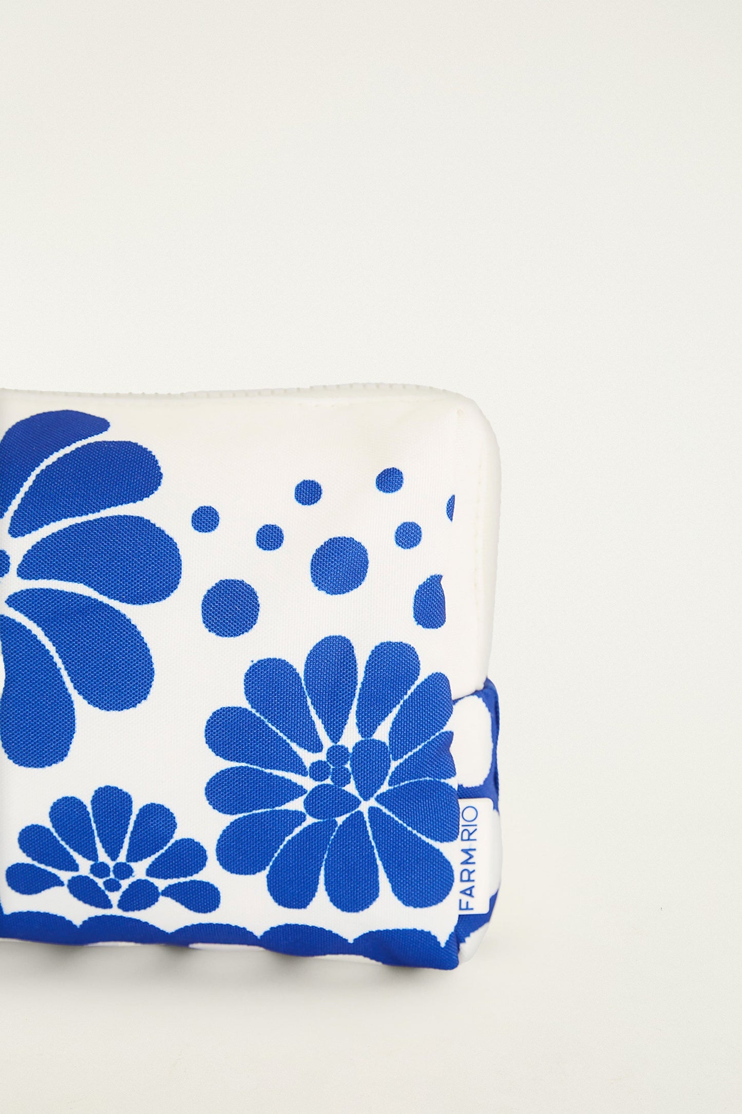 FARM Rio Shop Blue Macaw Striped Pouch Bag
