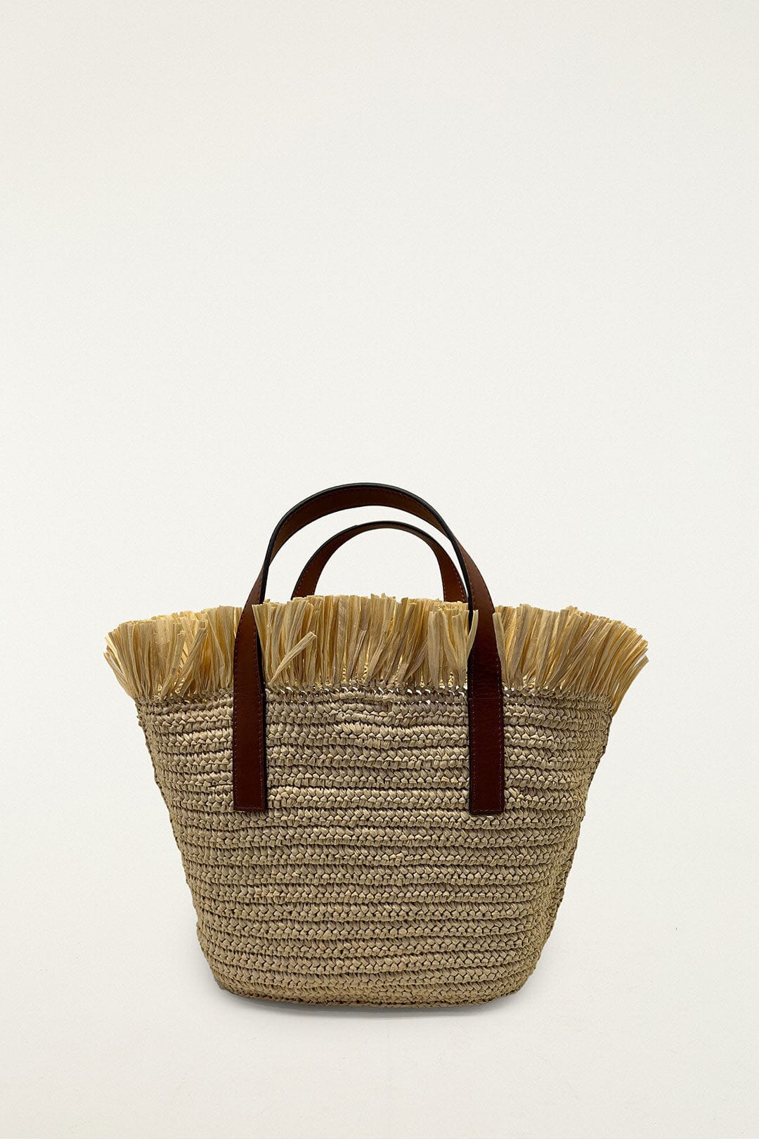 FARM Rio Shop Printed Raffia Mini Basket Bag