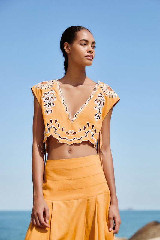 FARM Rio Shop Camel Banana Tree Blouse