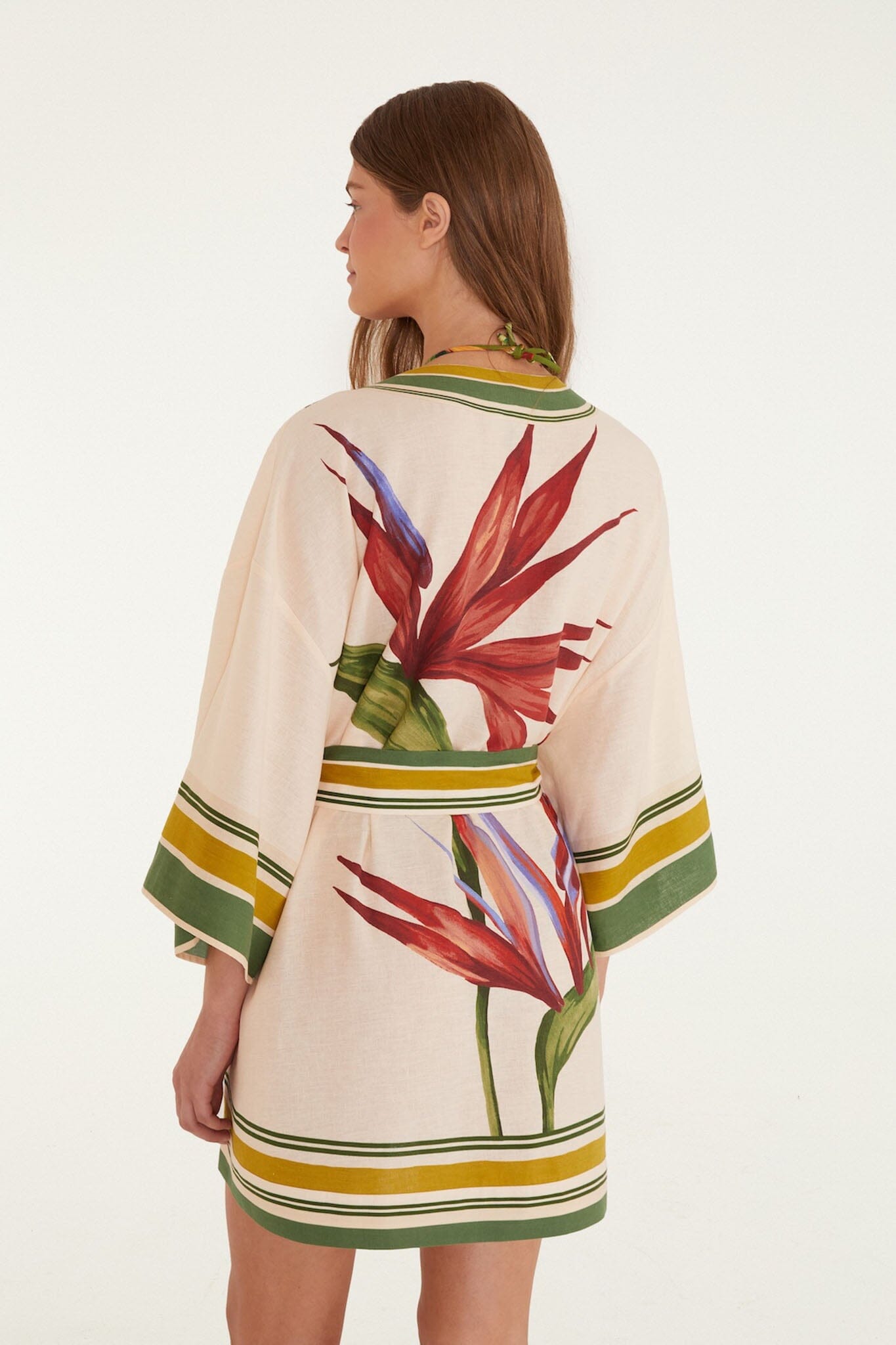 FARM Rio Shop Light Blush Strelitzia Kimono