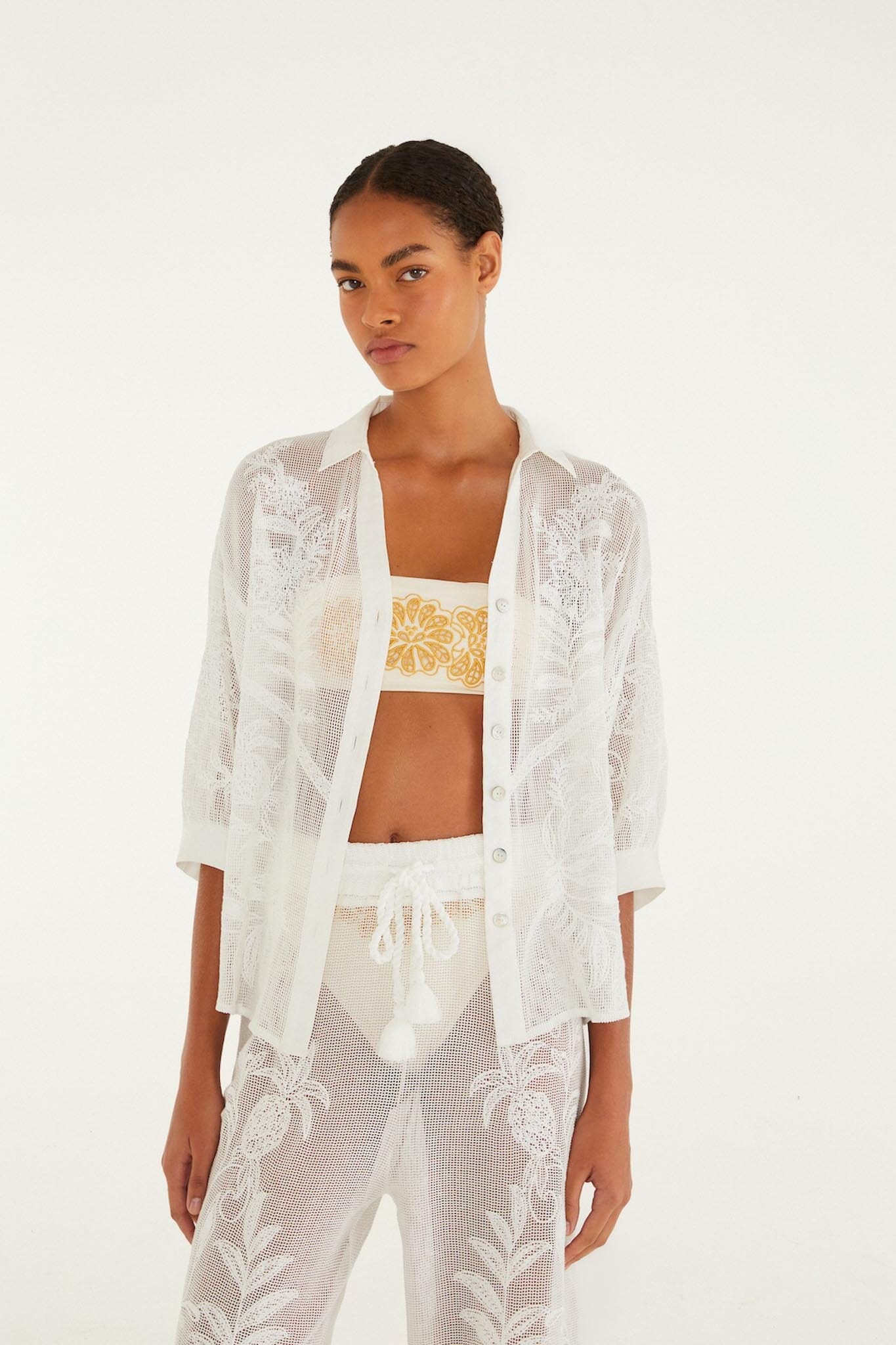FARM Rio Shop Off-White Nina Blouse