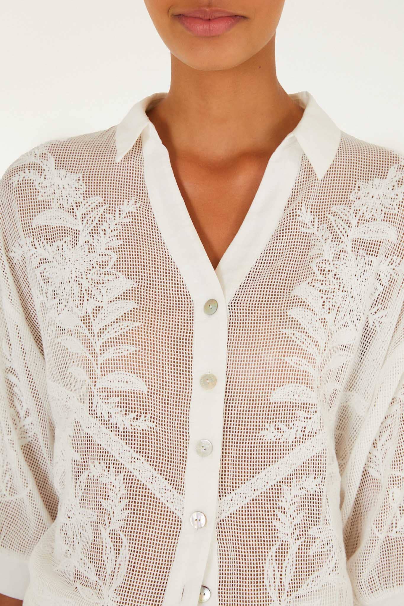 FARM Rio Shop Off-White Nina Blouse