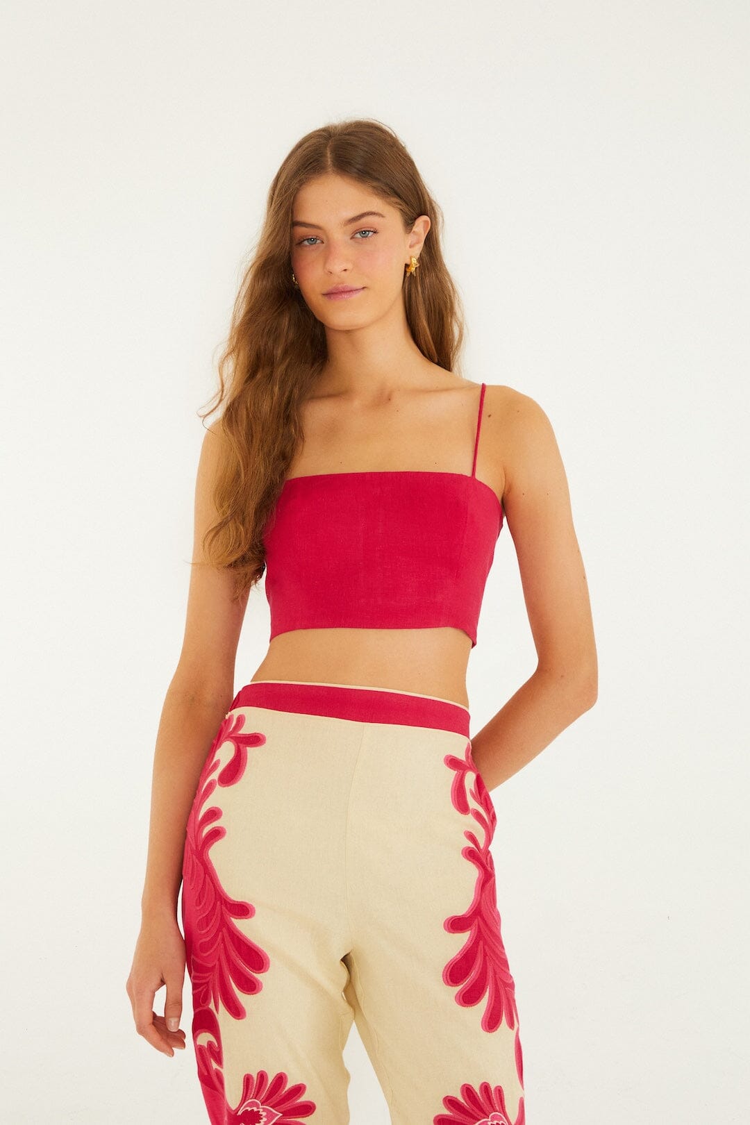 FARM Rio Shop Pink Spring Arabesc Cutwork Lenzing Ecovero Euroflax Kimono