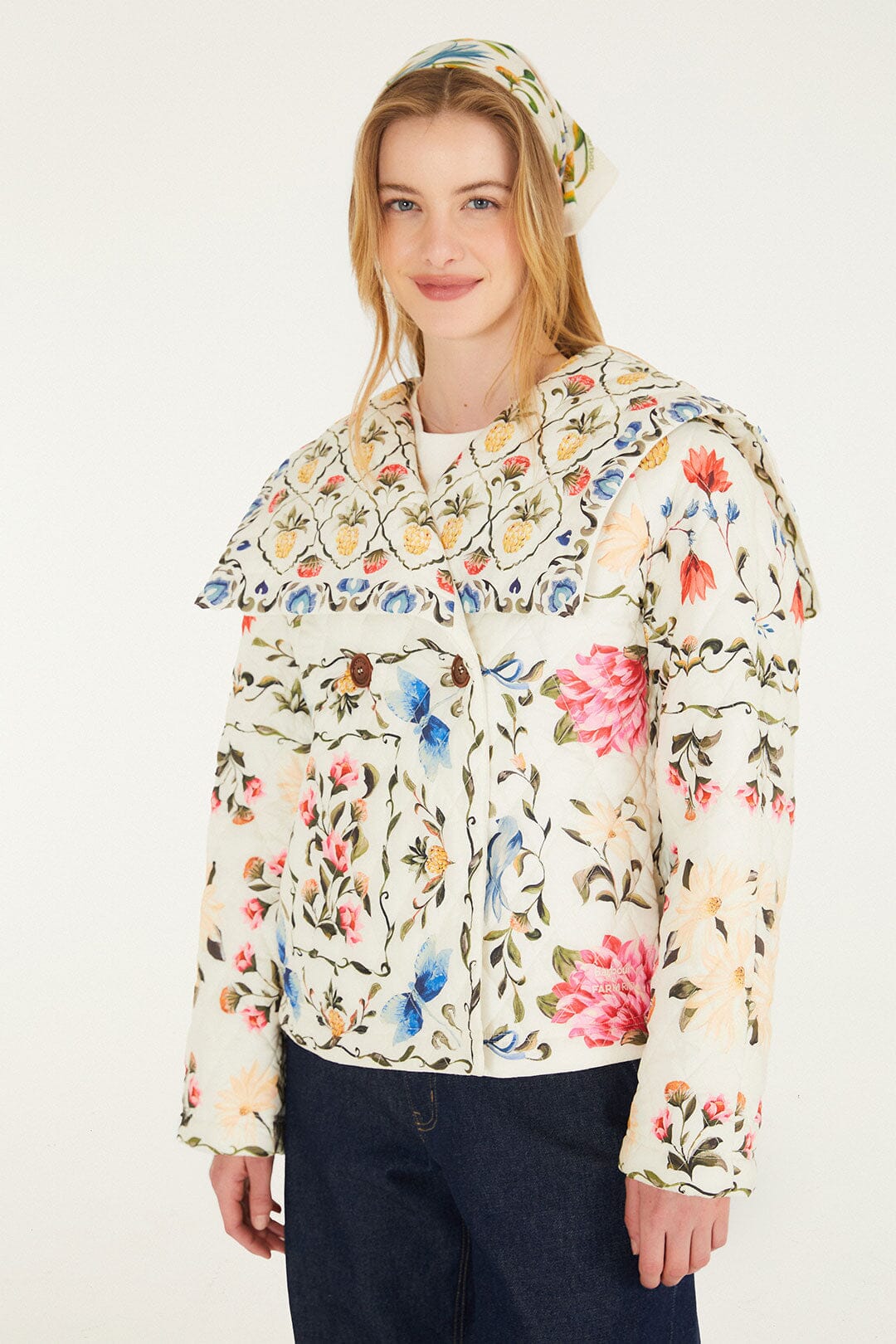 FARM Rio Shop Petal Quilted Jacket