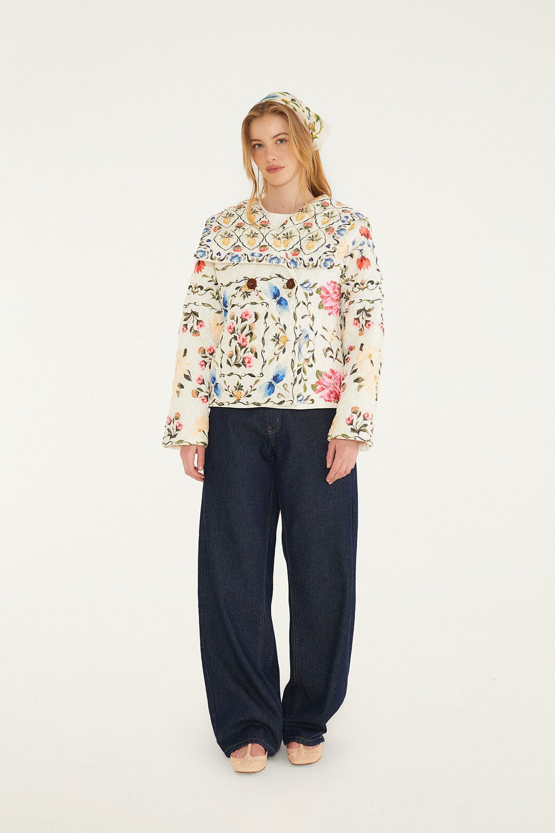 FARM Rio Shop Petal Quilted Jacket